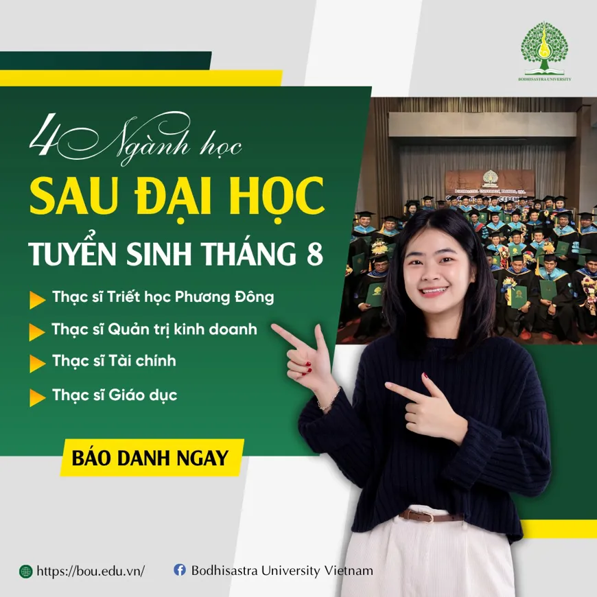 KHỞI ĐẦU HÀNH TRÌNH THÀNH CÔNG CÙNG BOU – 4 NGÀNH SAU ĐẠI HỌC ĐANG TUYỂN SINH THÁNG 8