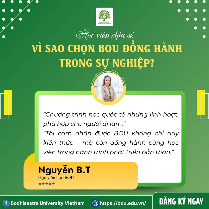 HỌC VIÊN CHIA SẺ: VÌ SAO CHỌN BOU ĐỂ ĐỒNG HÀNH TRONG SỰ NGHIỆP?