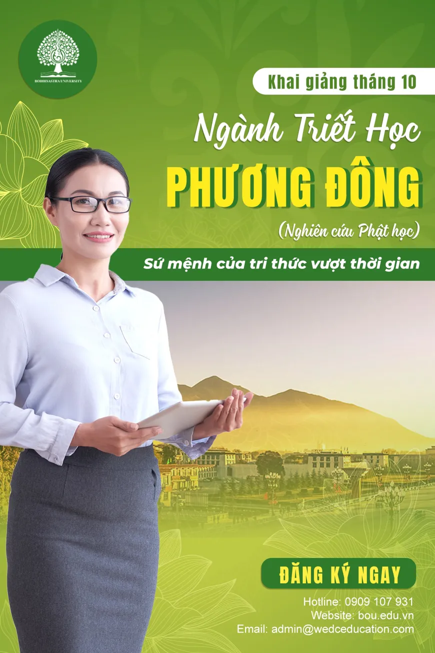 KHAI GIẢNG THÁNG 10 – NGÀNH TRIẾT HỌC PHƯƠNG ĐÔNG (NGHIÊN CỨU PHẬT HỌC)