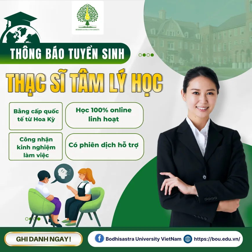 TUYỂN SINH THẠC SĨ TÂM LÝ HỌC BODHISASTRA UNIVERSITY