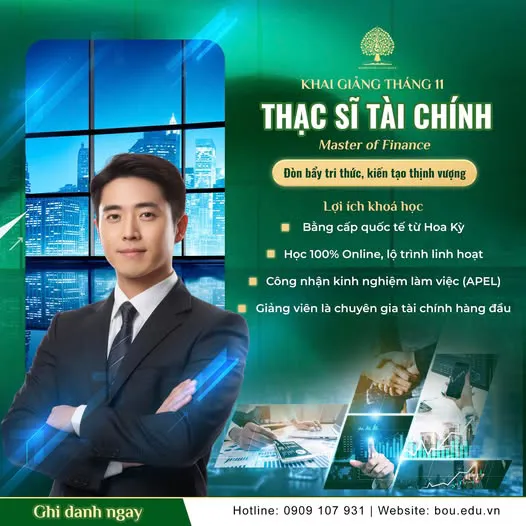 TUYỂN SINH THẠC SĨ TÀI CHÍNH BẰNG CẤP QUỐC TẾ