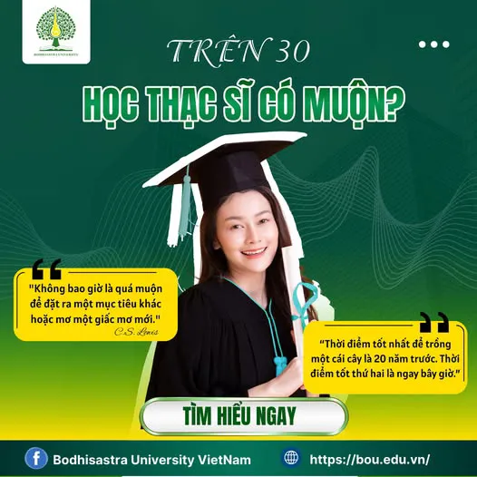 TRÊN 30, LIỆU BẮT ĐẦU HỌC THẠC SĨ CÓ PHẢI LÀ QUÁ MUỘN?